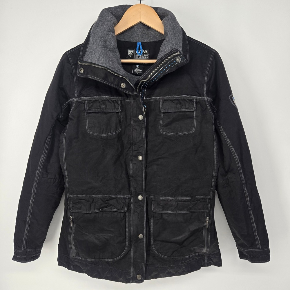 KUHL Jacket Womens Small Black Arktik Utility Mountain Hiking Winter Parka Coat‎